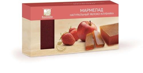 №2 Мармелад пластовый 210г Яблоко-Клубника в Шалях