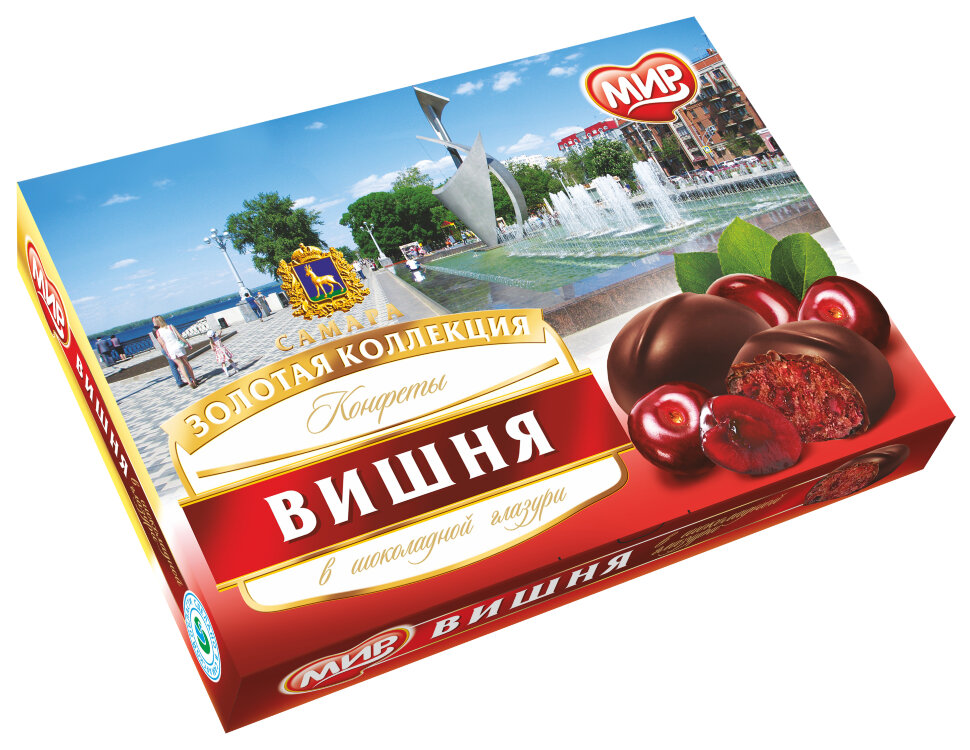  КФ МИР Вишня в шоколадной глазури 160г в Шалях
