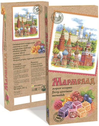  Сладарт Мармелад Ассорти ягодное в сахарной пудре, 200г    в Шалях